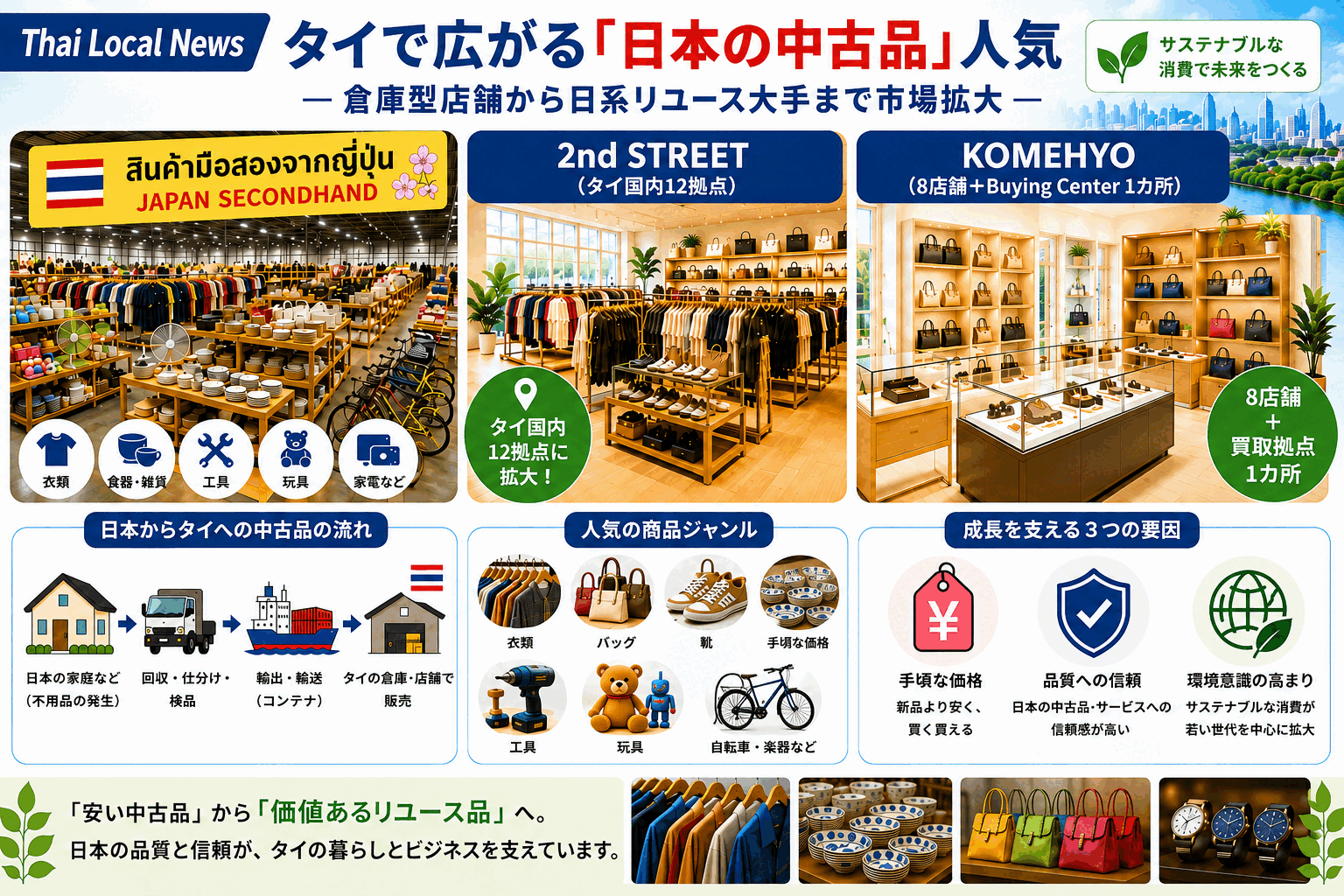 タイで広がる「日本の中古品」人気